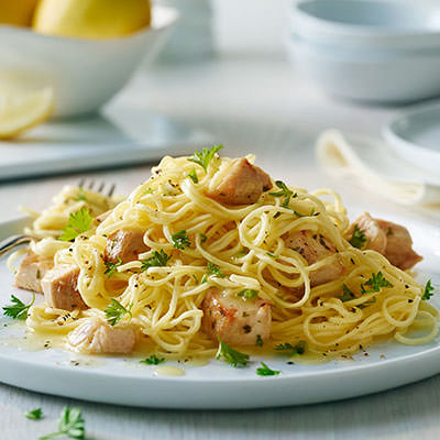 Angel Hair Pasta with Lemon and Chicken