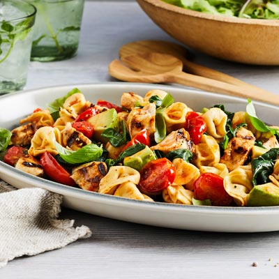 Tortellini with Sautéed Summer Vegetables
